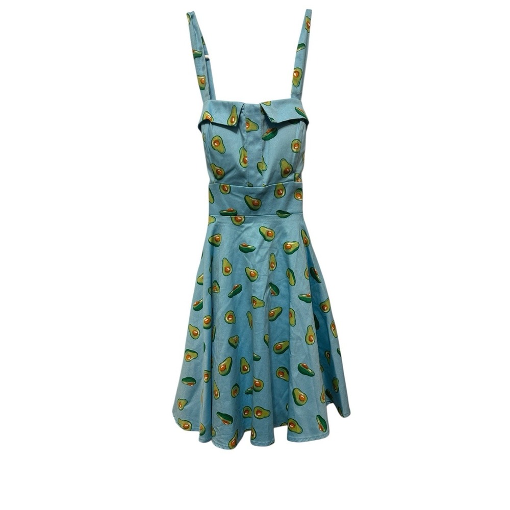 50's Avacado Print Size Small Dress - Picture 3 of 6